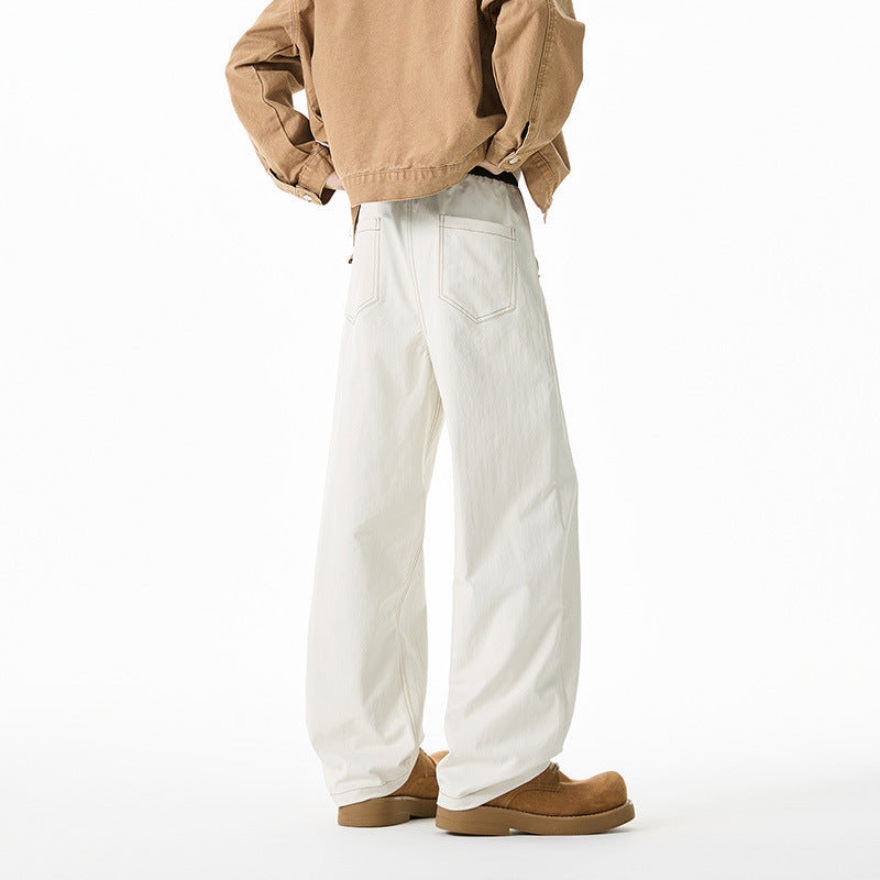 Men's Spring and Autumn Cargo Pants, Loose Fit, Casual Outdoor Sport Hiking Fitness Commute Fashion Brand Quick-Dry Pants, Versatile