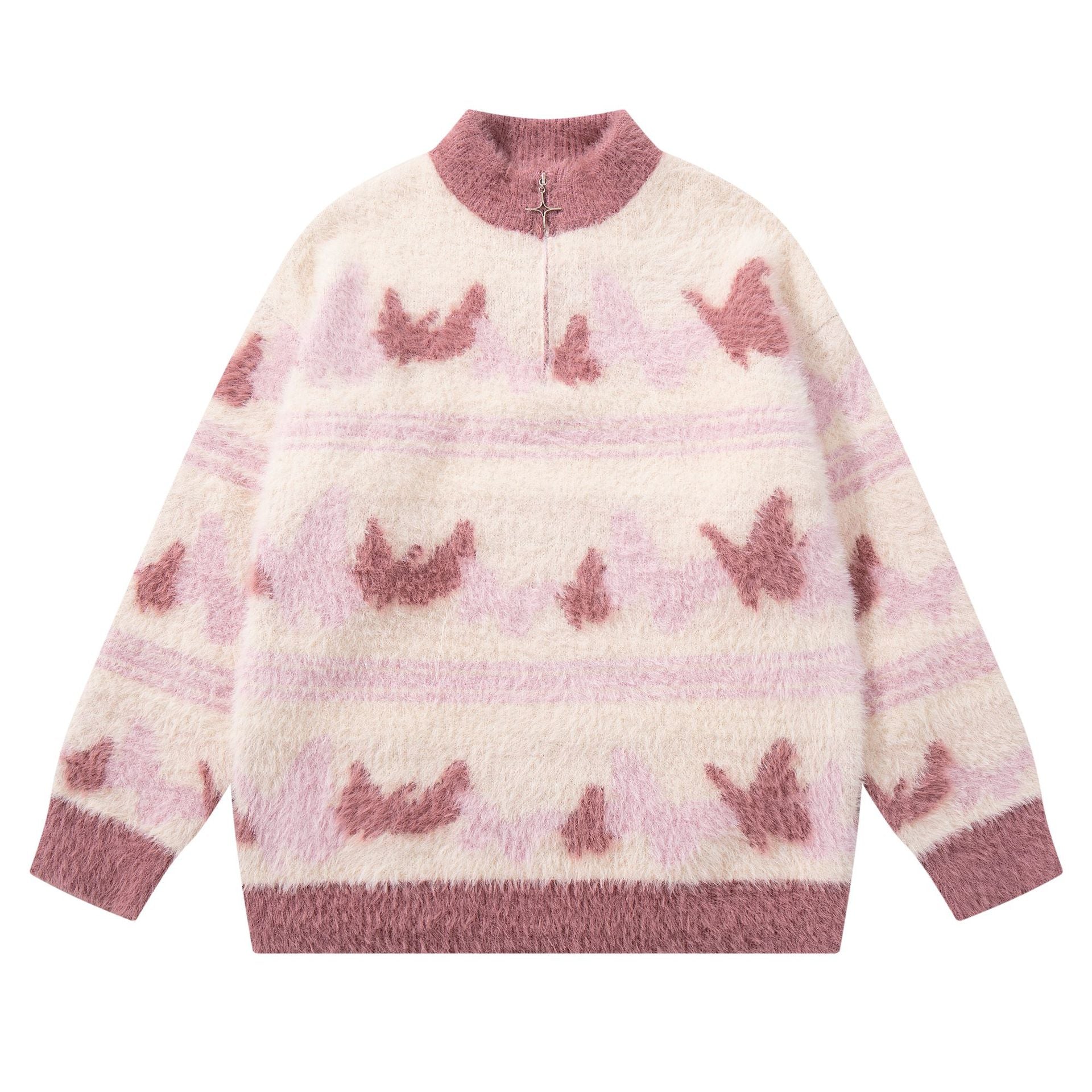 Cardigan with butterfly printed coat