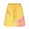 Quick-Dry Beach Shorts Hawaiian Flower Print Loose Five-Point Pants