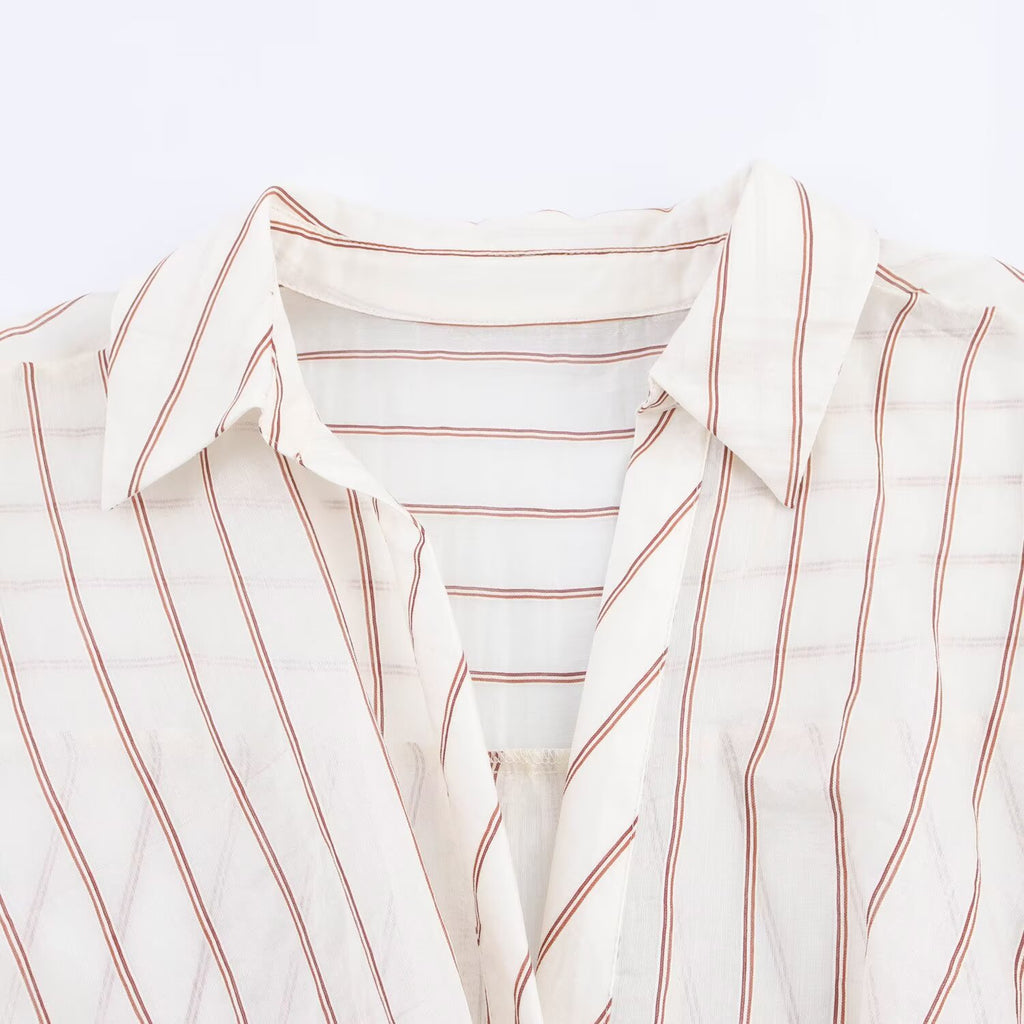 Striped long sleeved shirt
