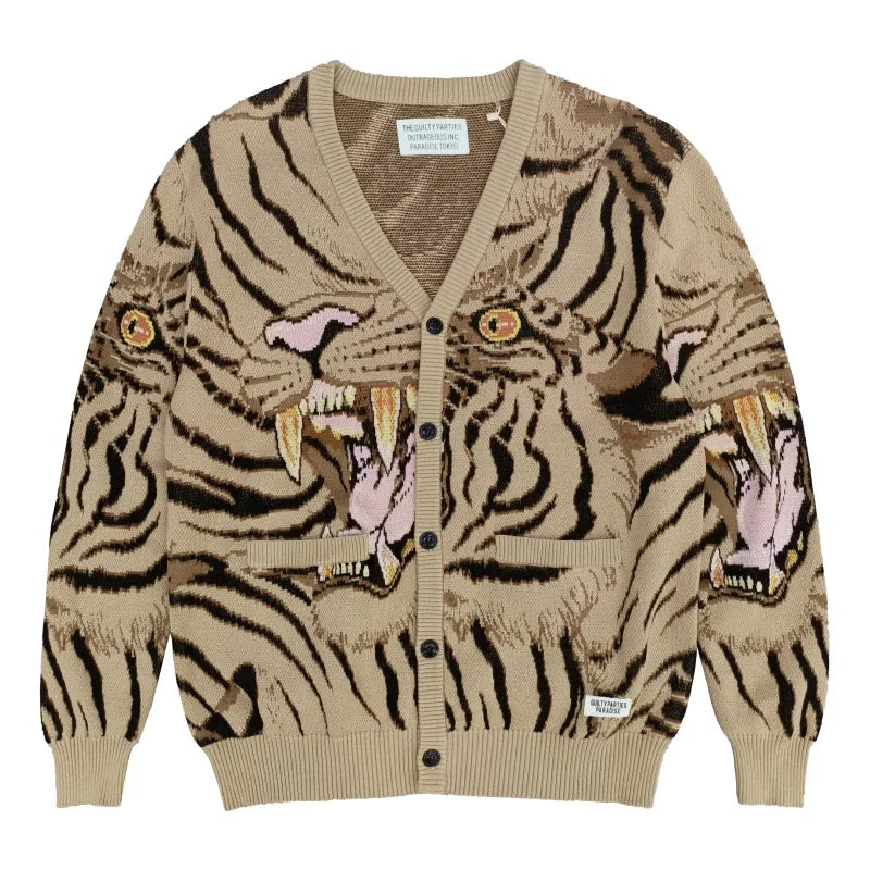Sweaters Best Quality Knitted Jacquard V-neck Cardigan Mens Womens Loose Casual Wool jumper