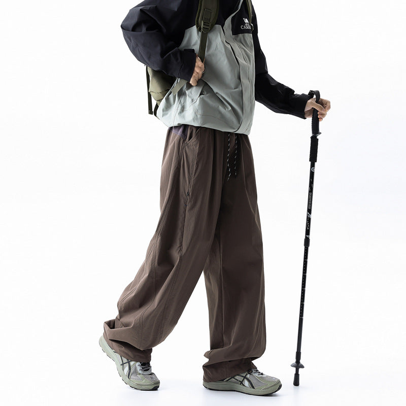 Men's  Straight Leg Loose Cargo Pants Utility Trousers Casual Pants Long Pants