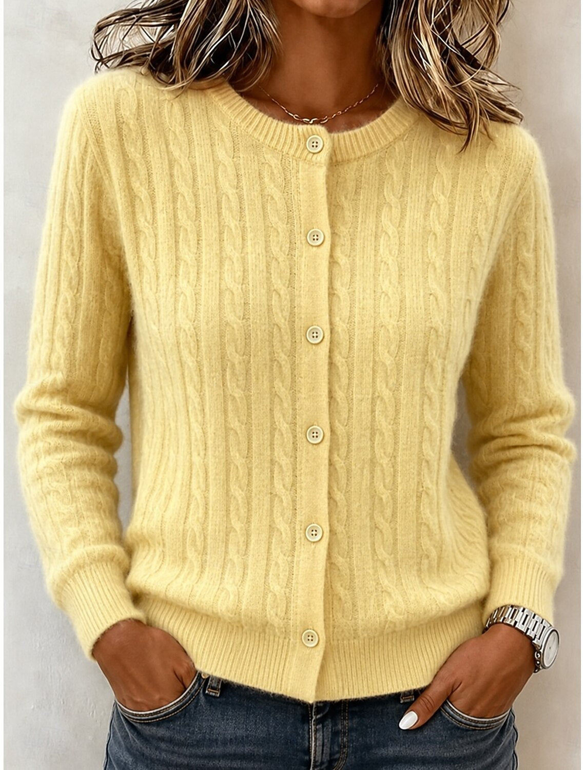 Fried Dough Twists Knitted Cardigan Twisted Coat Women