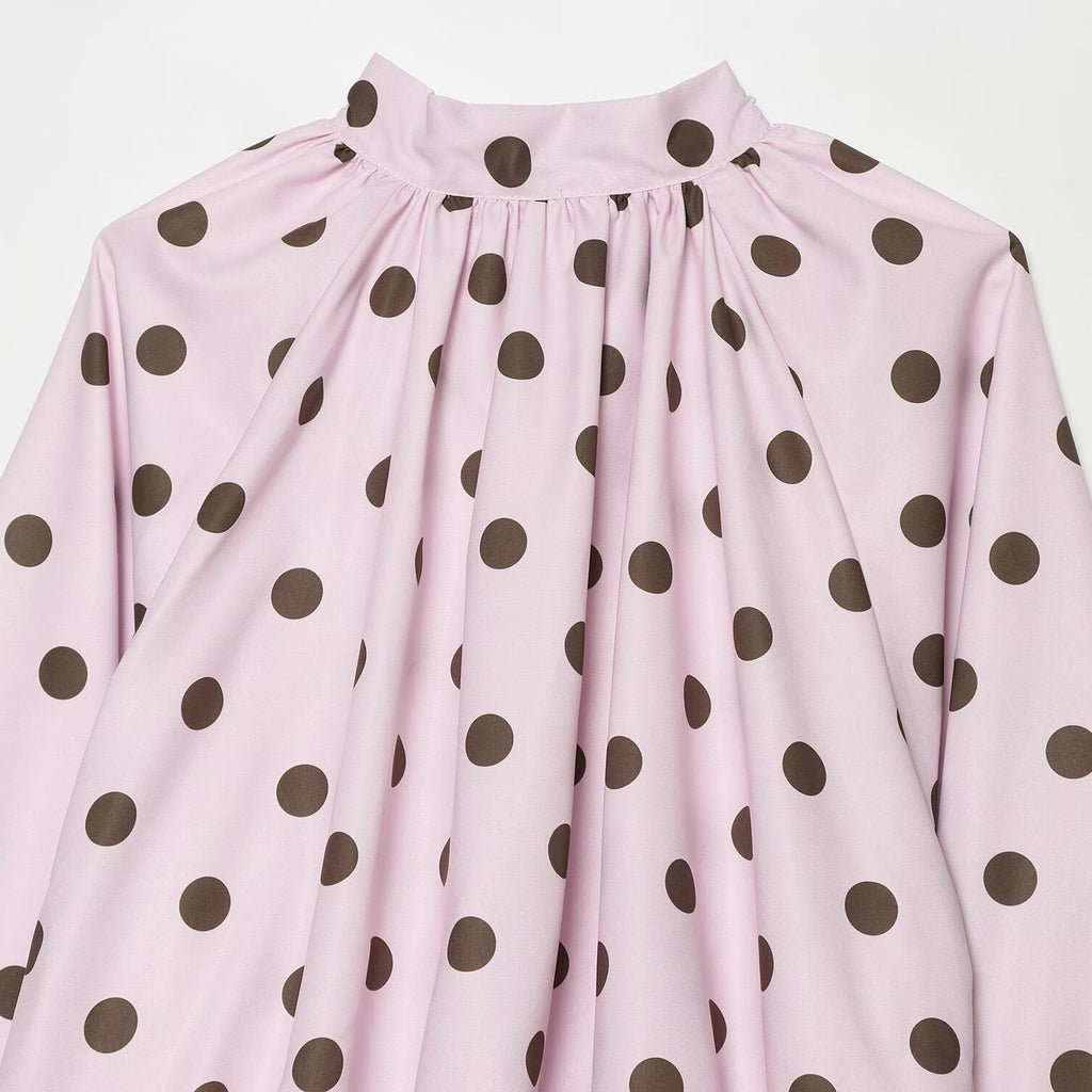 Polka dot back bow design open top