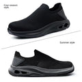 Mesh lightweight one foot labor protection summer mesh anti smashing and anti piercing safety protective shoes