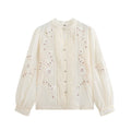 Embroidered long sleeved shirt