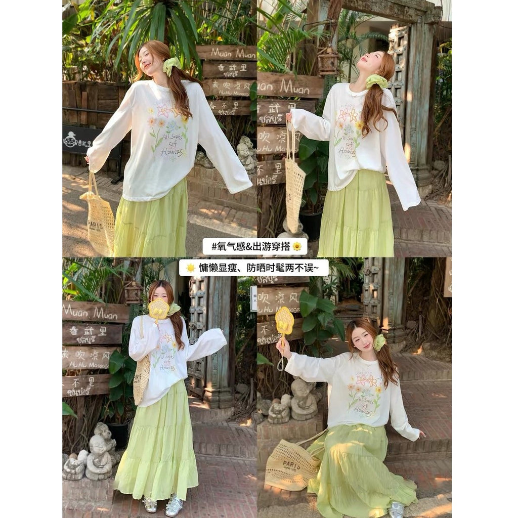 Women's Lightweight Sun Protection Cover Up T-Shirt, Loose Fit Summer Thin Top