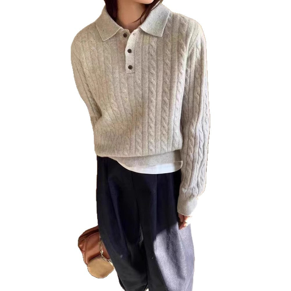 Women's loose long sleeved sweater top for women