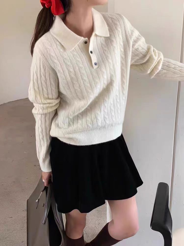 Women's loose long sleeved sweater top for women