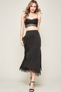 Size Small Solid Woven Midi Skirt