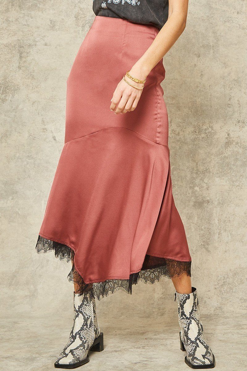 Size Small Solid Woven Midi Skirt