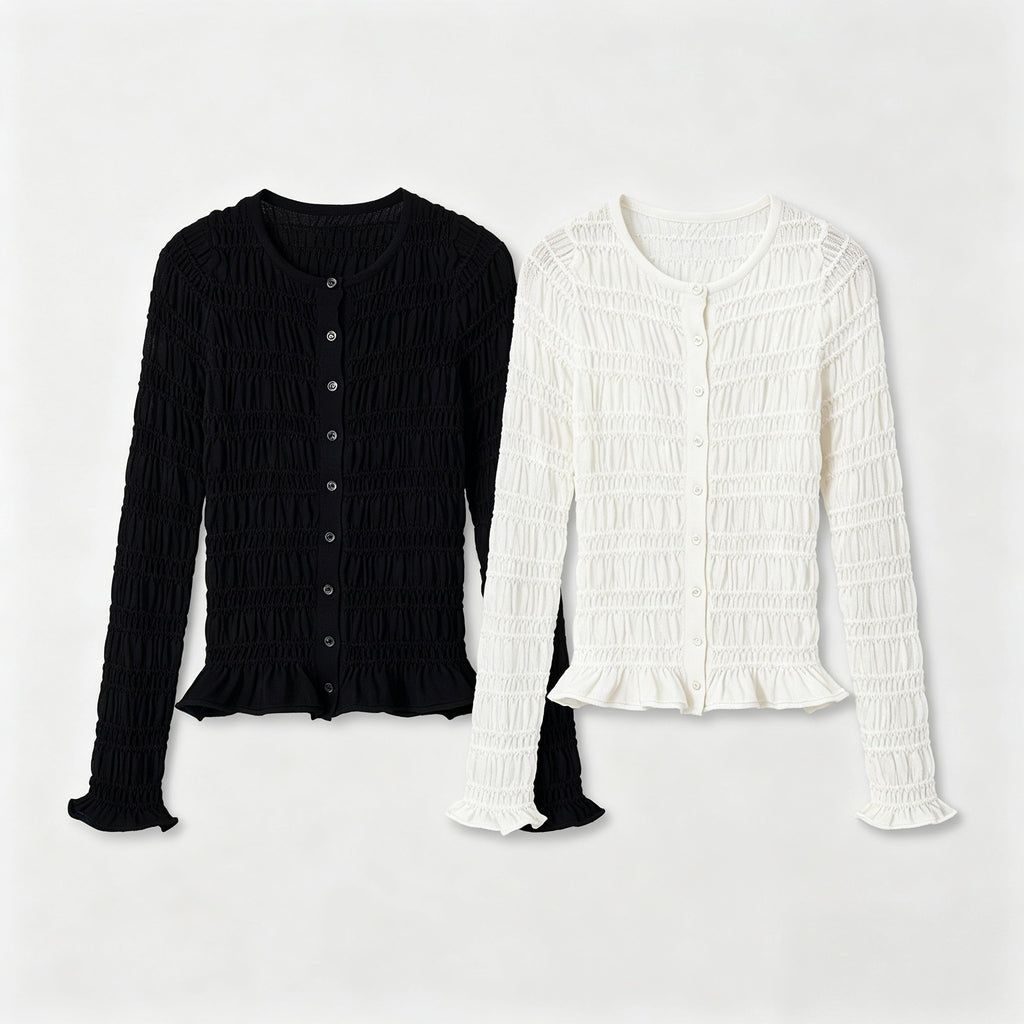 Long sleeved round neck top