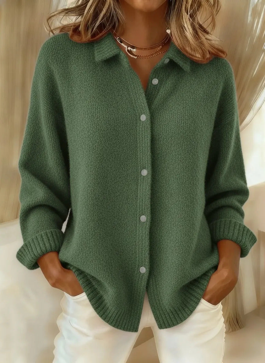 Women's cardigan sweater autumn and winter coat