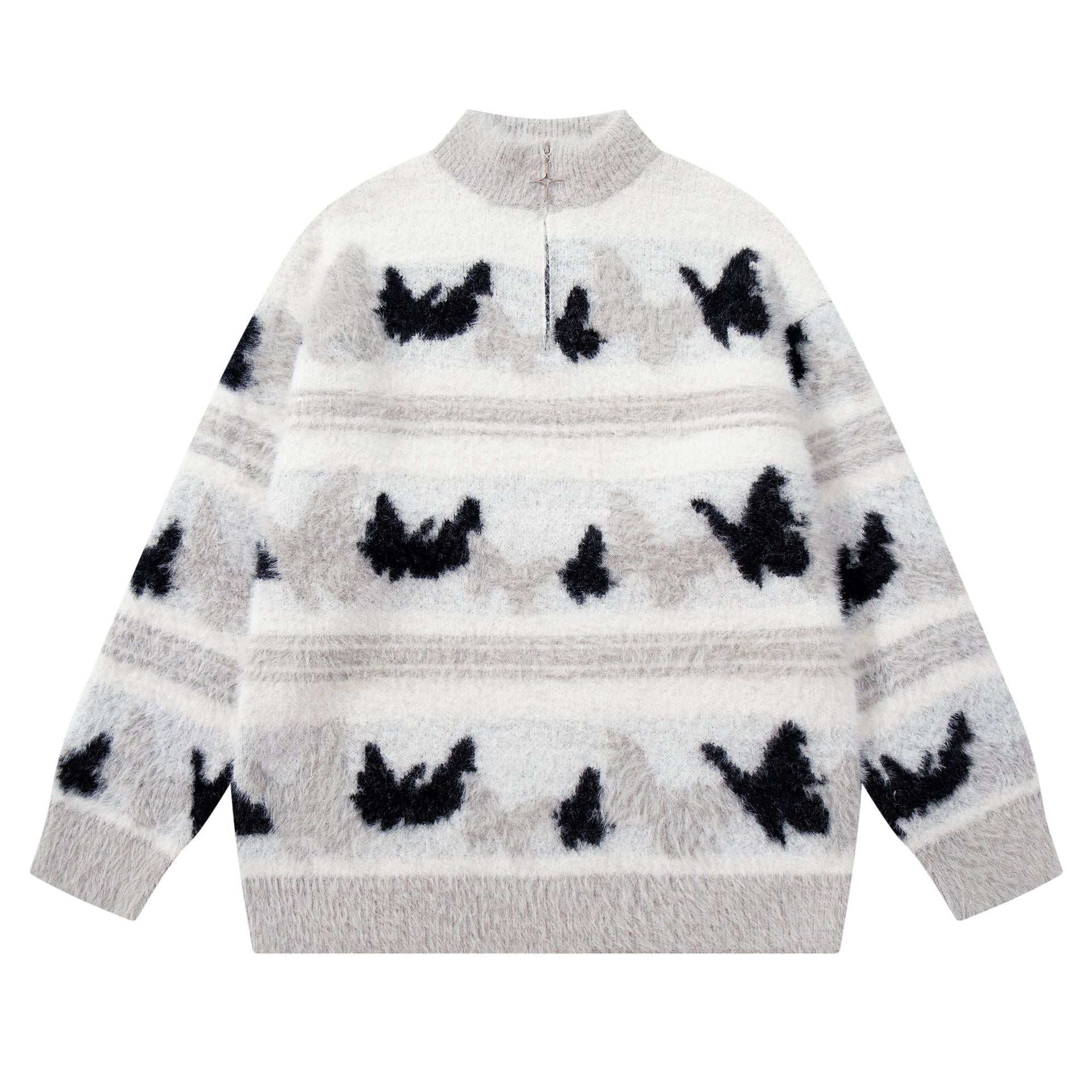 Cardigan with butterfly printed coat
