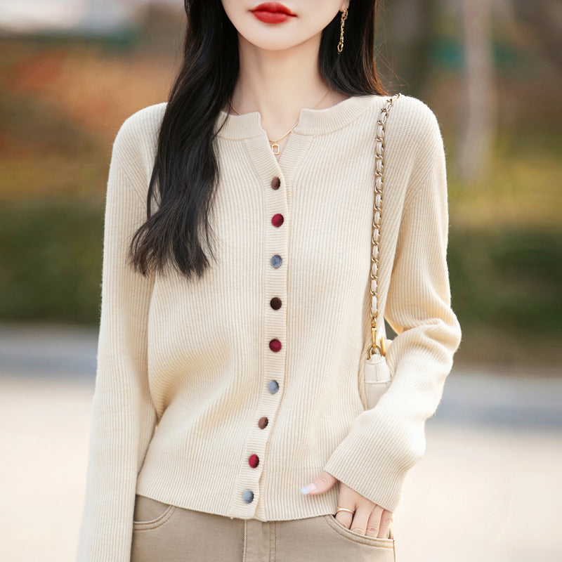 Women's Jacket Slim Fit Base Layer Sheath Neck Sweater