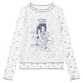 Mesh long sleeved T-shirt with light yellow background printed with small stars
