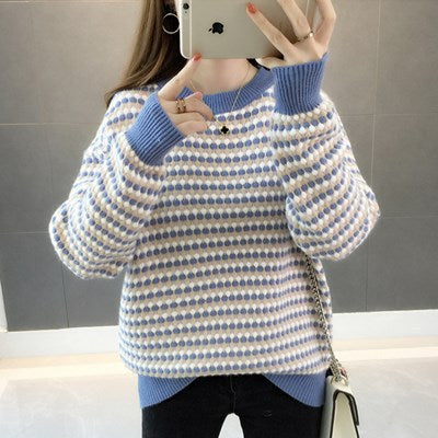 Round neck jacquard knit undershirt with knitted base
