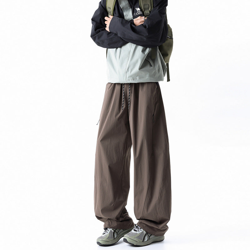 Men's  Straight Leg Loose Cargo Pants Utility Trousers Casual Pants Long Pants