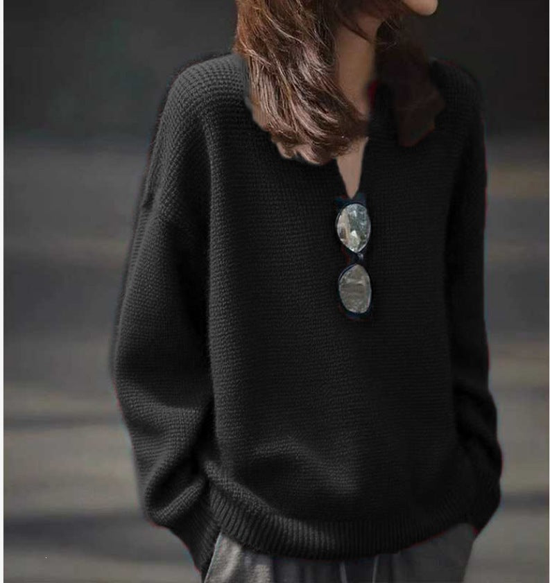 V-neck Knitted Top for Spring