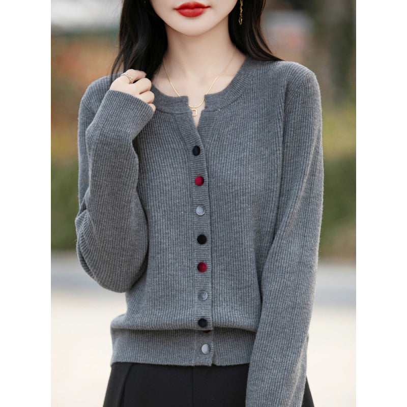 Women's Jacket Slim Fit Base Layer Sheath Neck Sweater