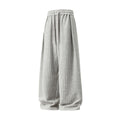 Fleece Loose Drape Casual Pants for Men, Autumn New Heavyweight Quality Sweatpants with Pleated Design, Fashion Brand Long Pants