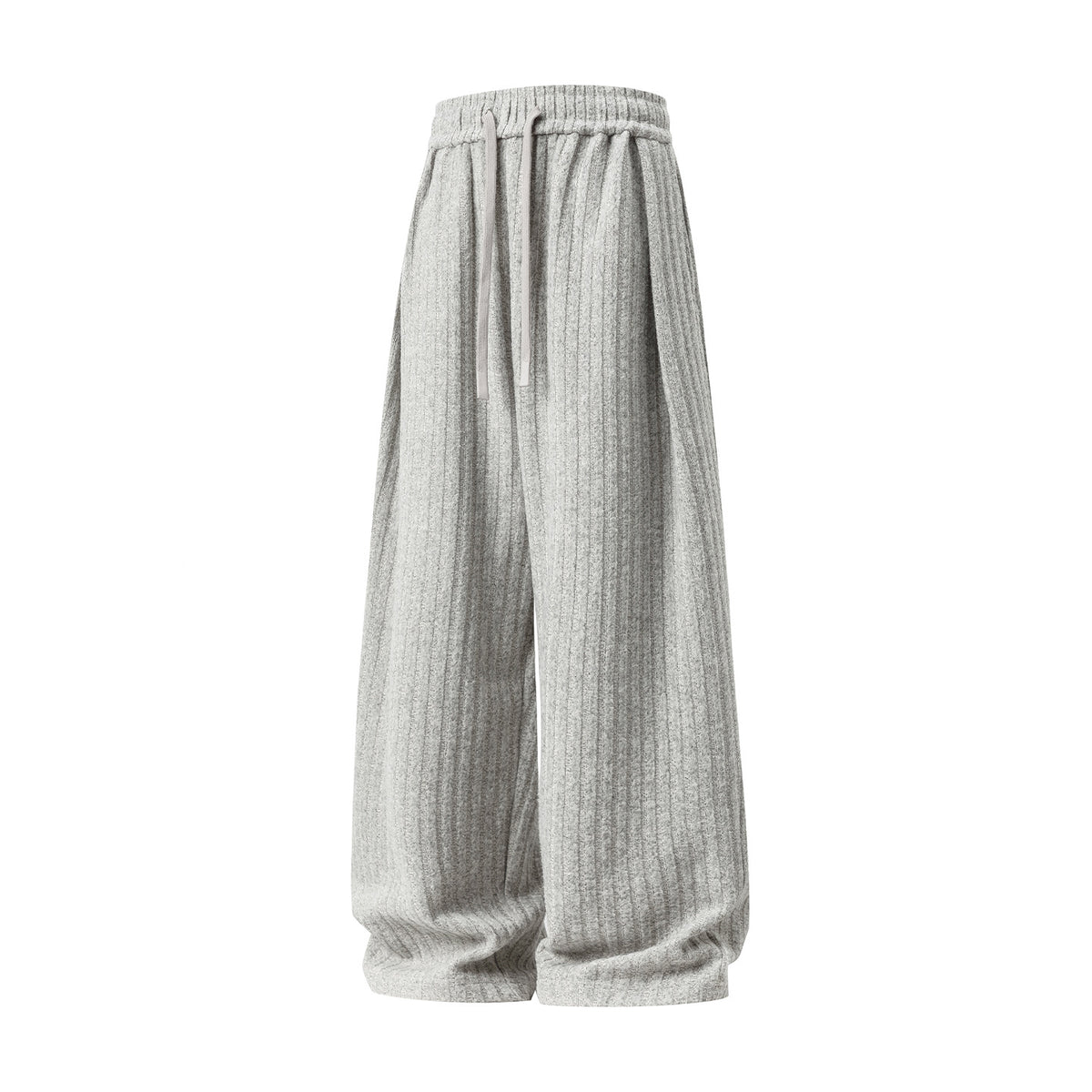 Fleece Loose Drape Casual Pants for Men, Autumn New Heavyweight Quality Sweatpants with Pleated Design, Fashion Brand Long Pants