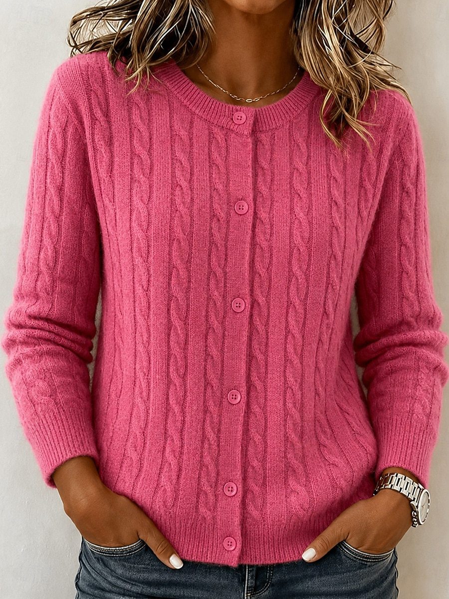 Fried Dough Twists Knitted Cardigan Twisted Coat Women