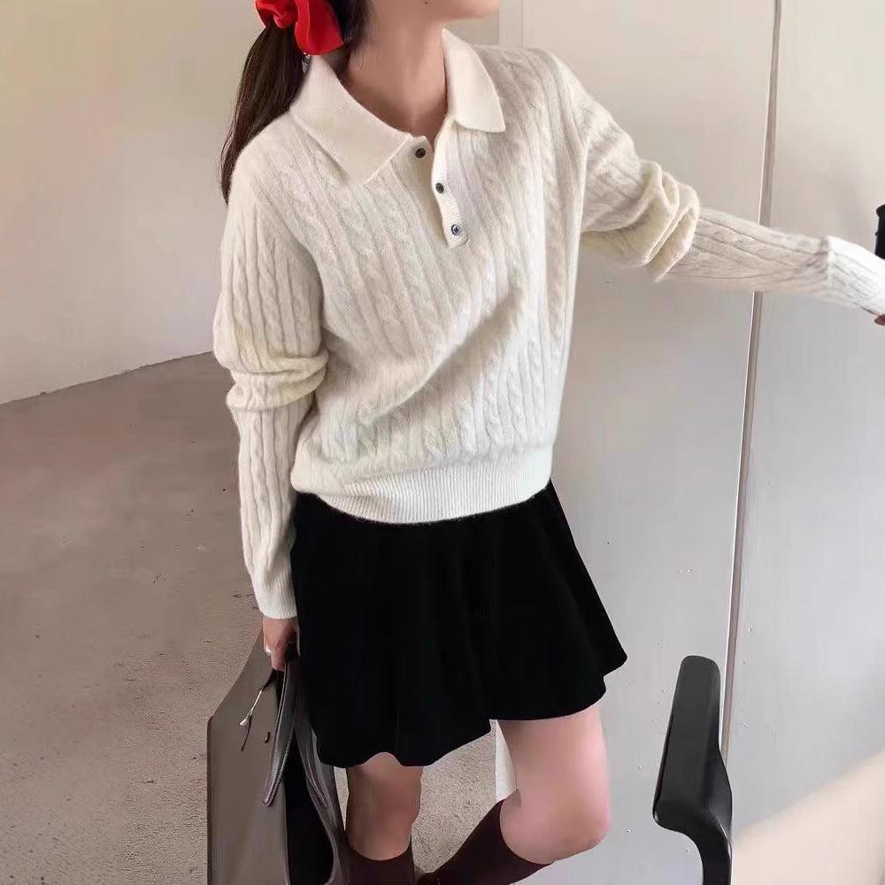 Women's loose long sleeved sweater top for women