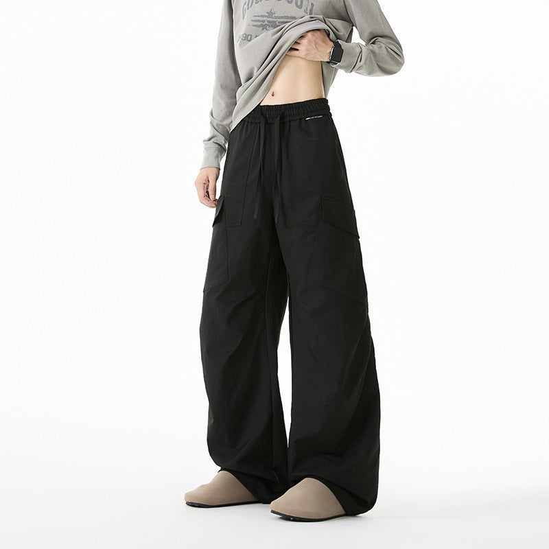 New Quick-dry Fashionable Versatile Loose Comfortable Breathable Men's Commuter Cargo Pants High Street Minimalist Commuter