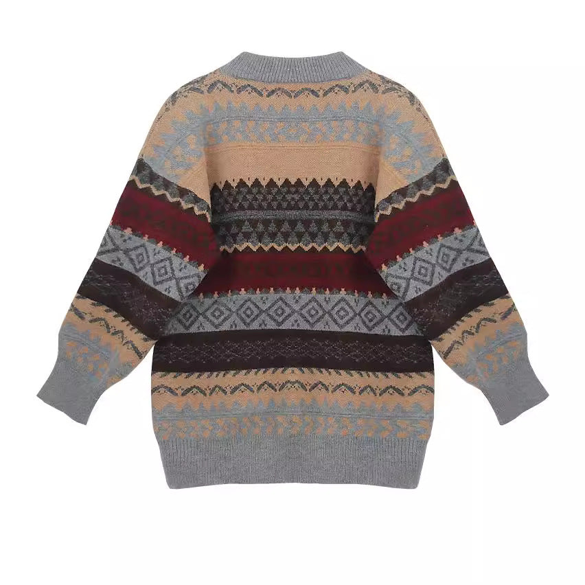 Vintage Fair Island Jacquard Sweater for Women