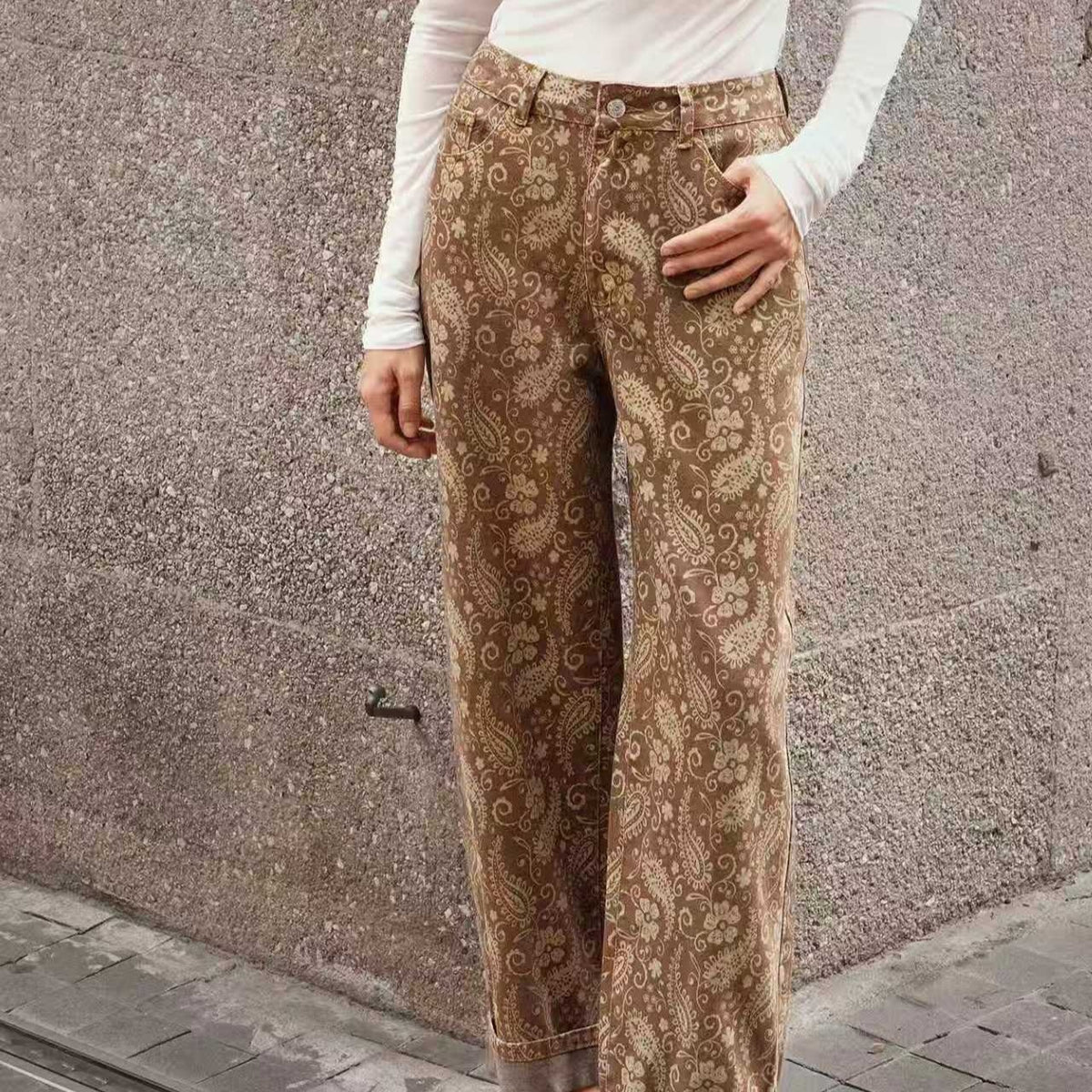 Straight tube slimming women's pants