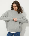Loose knit round neck top with pullover