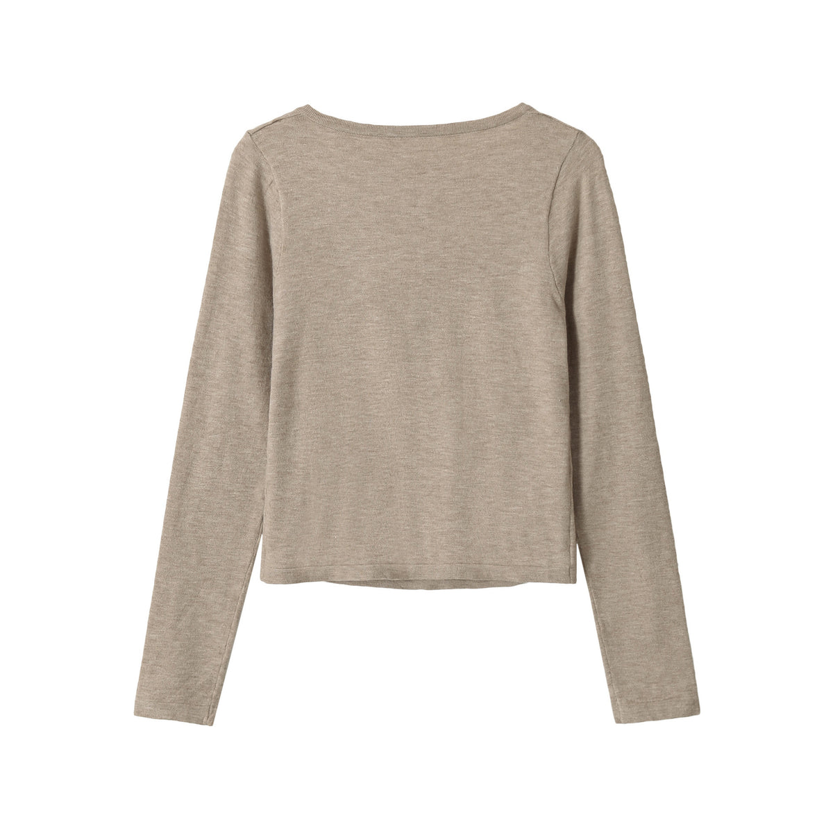 Long sleeved V-neck lace patchwork top