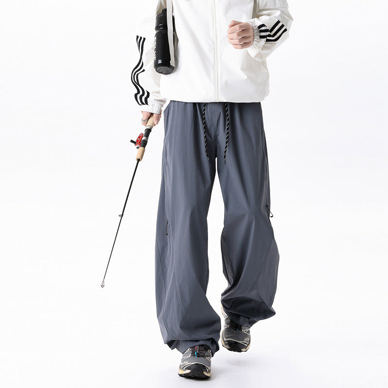 Men's  Straight Leg Loose Cargo Pants Utility Trousers Casual Pants Long Pants