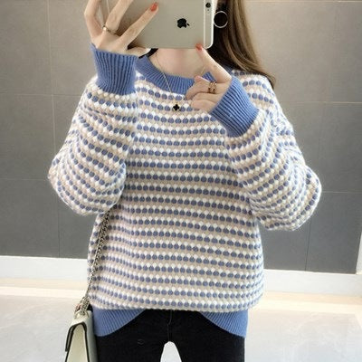 Round neck jacquard knit undershirt with knitted base