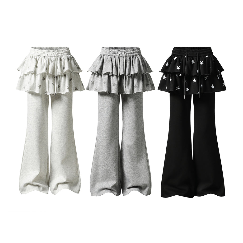 Loose Personality Street Style Sweatpants Spring Summer Cargo Stripe Wide Leg Long Pants for Women