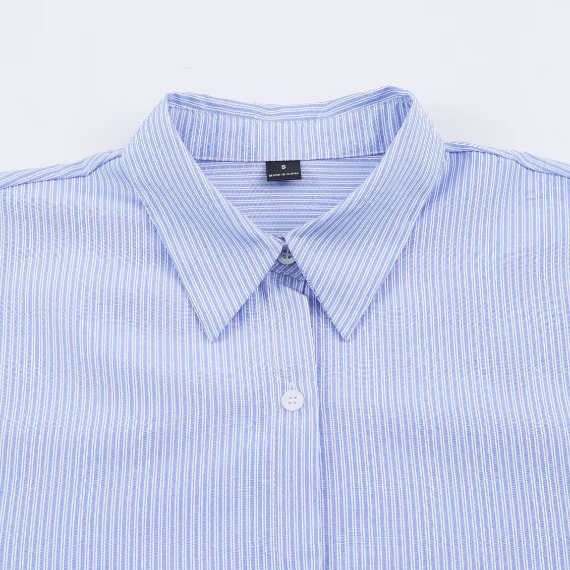 Lace striped long sleeved shirt