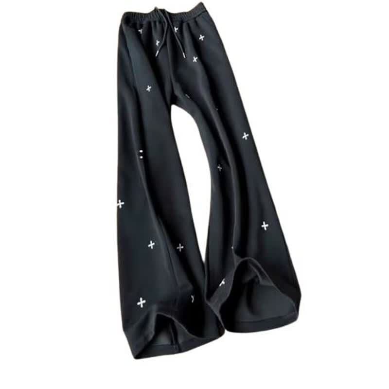 Loose Straight Leg Wide Leg Pants, High-end Slim Fit Flared Trousers