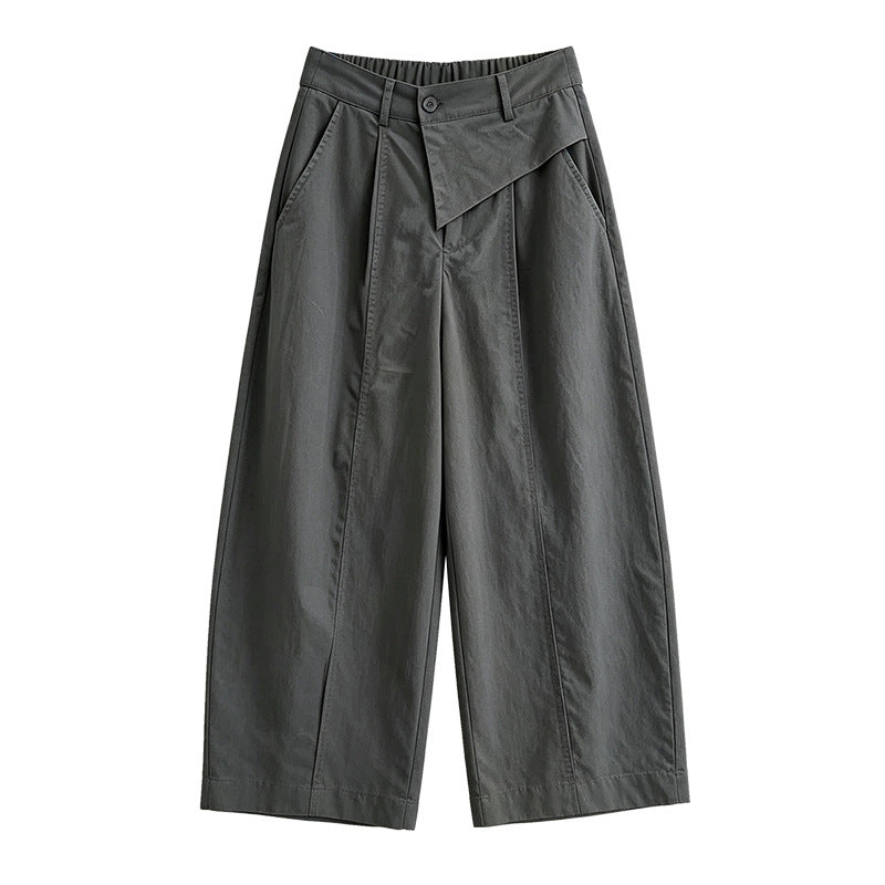 Casual Loose Wide-Leg Pants with Elastic Waistband, Breathable and Stylish Trousers for Everyday Wear