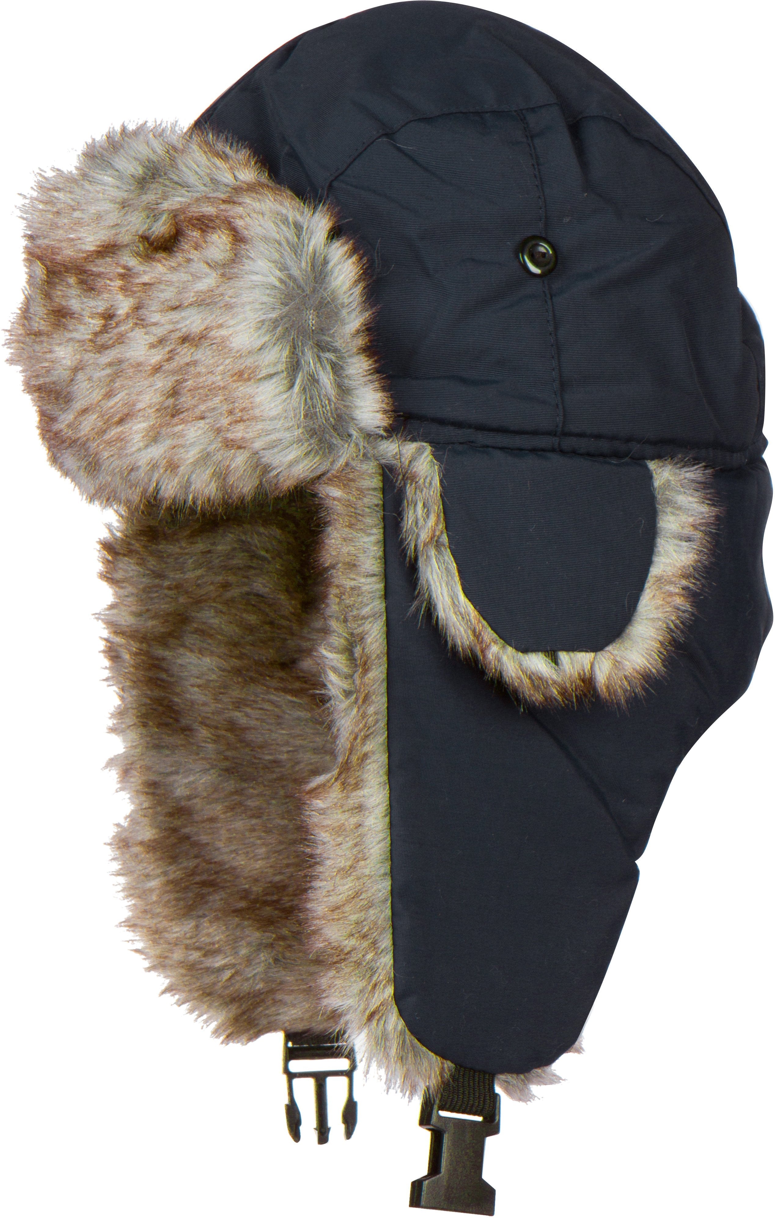 Sakkas Unisex Trooper Trapper Ushanka Hat Faux Fur Lined w / Ear Flaps Warm Russian Aviator Windproof Cold Weather Outdoors