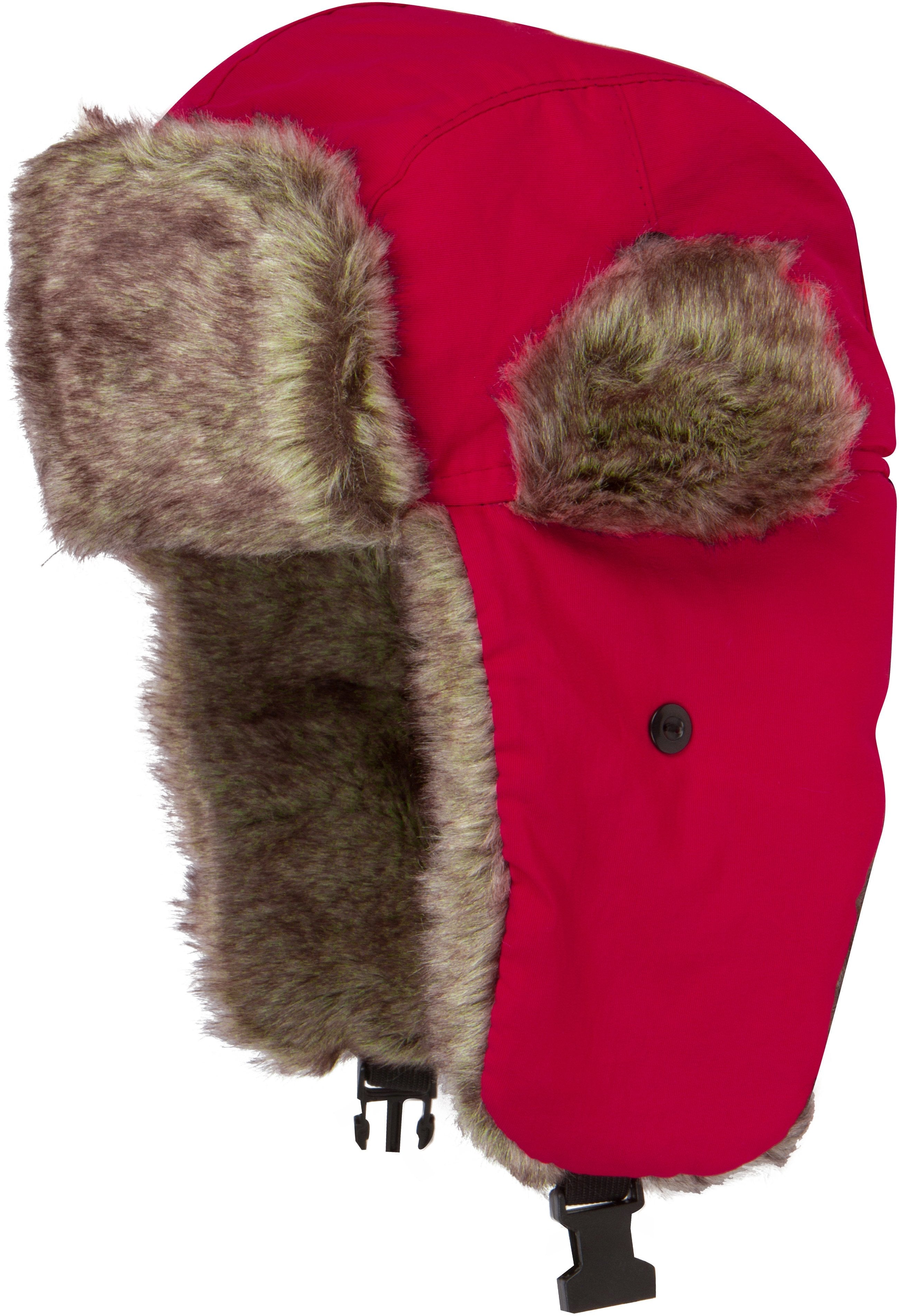 Sakkas Unisex Trooper Trapper Ushanka Hat Faux Fur Lined w / Ear Flaps Warm Russian Aviator Windproof Cold Weather Outdoors