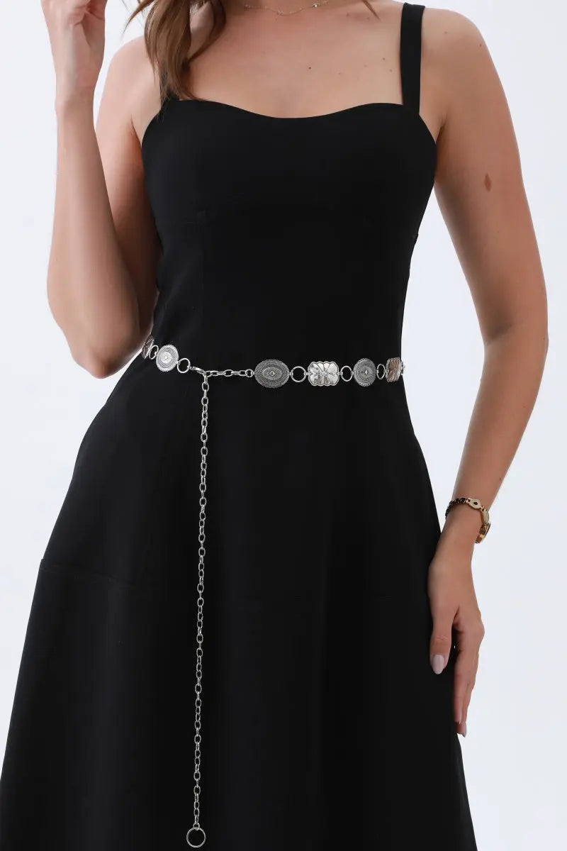 Geometric Western Belt – Vintage Chain & Cowboy Charm🤠⛓️