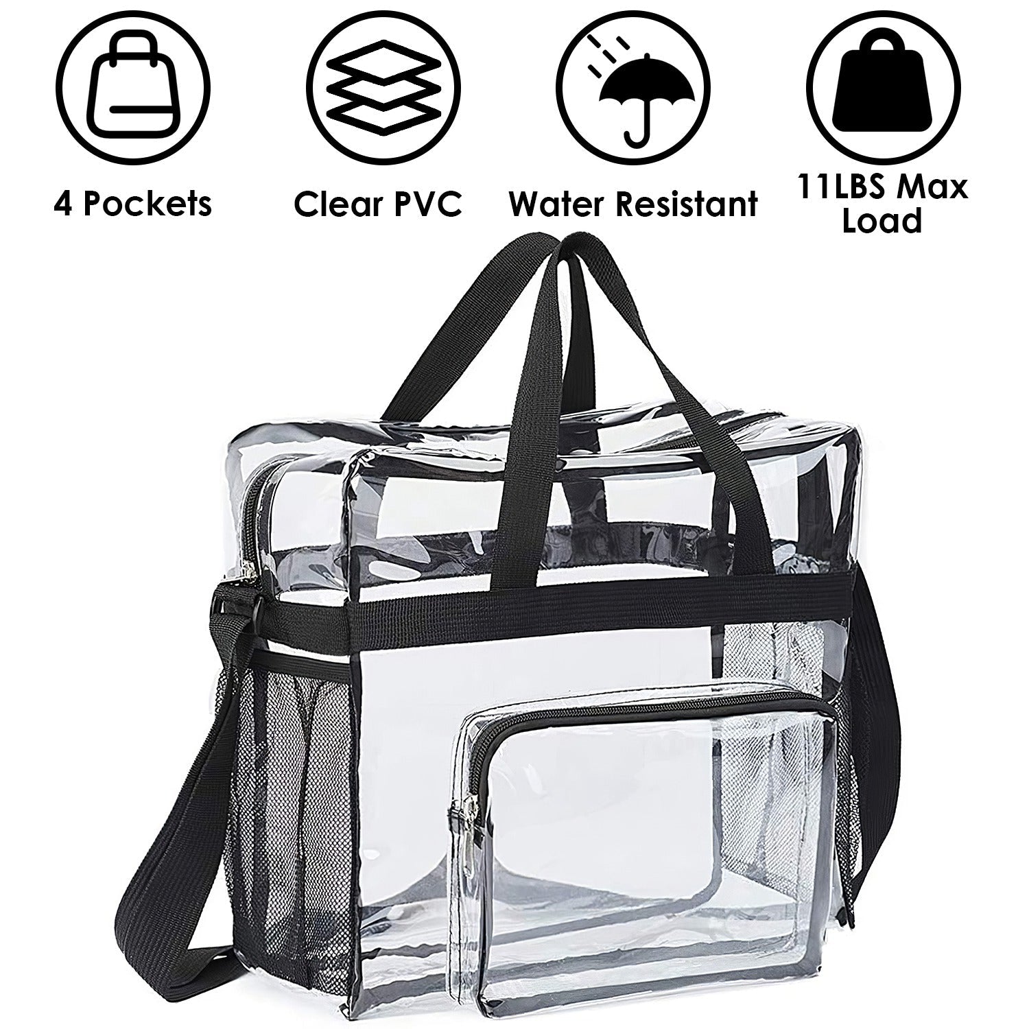 Clear Crossbody Bag Stadium Approved See-Through