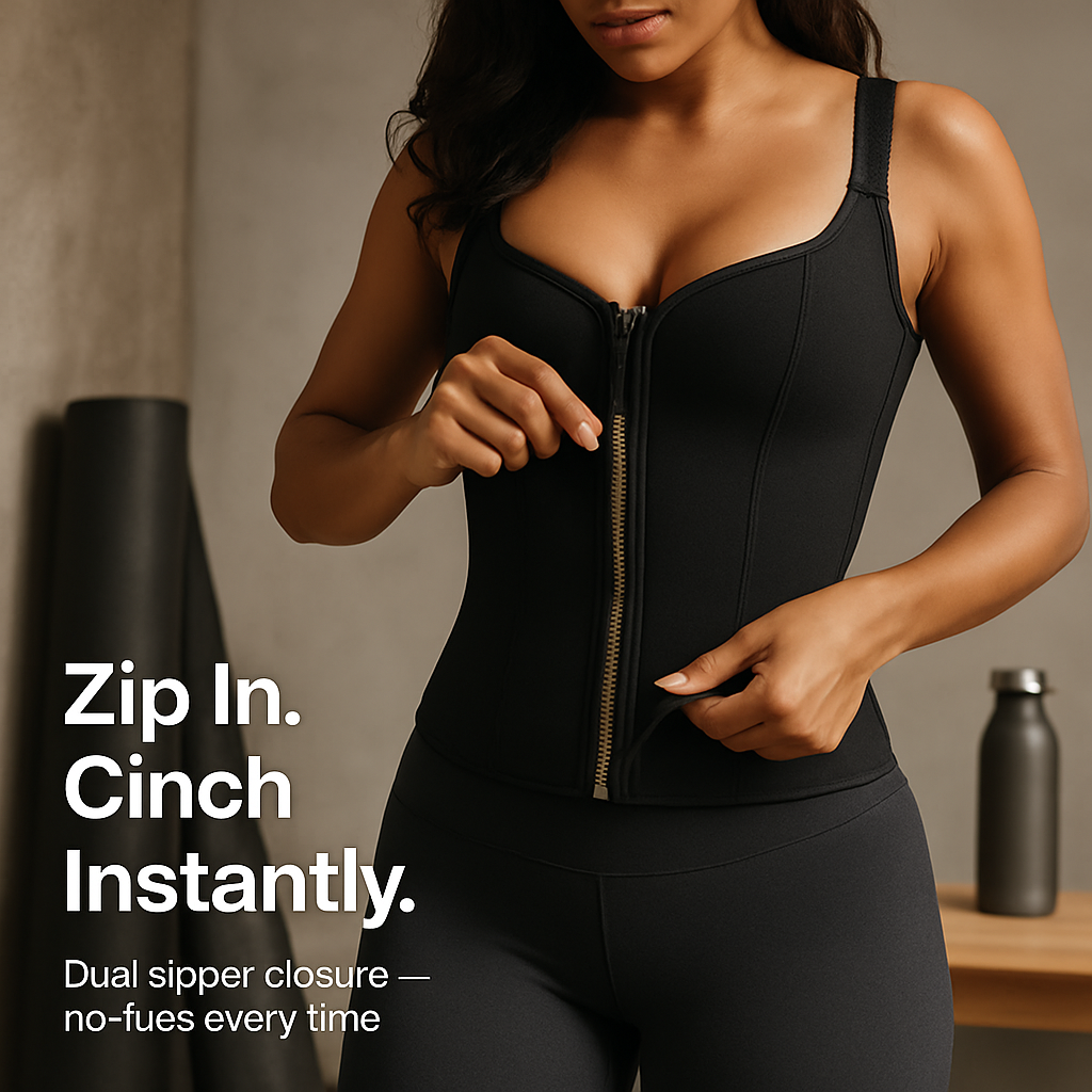 Zippered Waist Trainer Corset for Women Slimming - Support